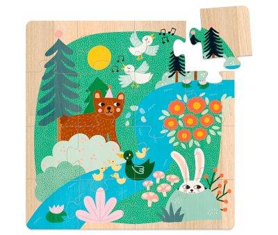 3 Puzzle Legno Animali del Mondo