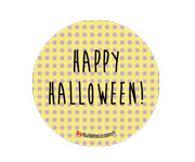1 Broche Halloween Amarelo Estrelas