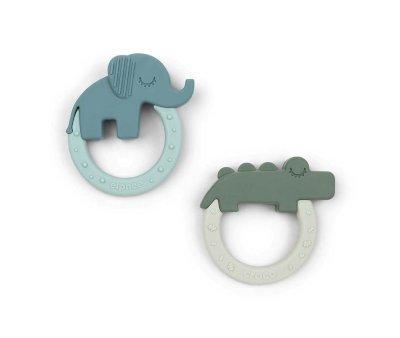 Set 2 Massaggiagengive Silicone Friends Deer Verde/Blu