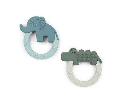 Set 2 Massaggiagengive Silicone Friends Deer Verde/Blu