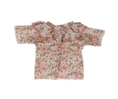 Camisa fofa com babado Boneca floral Kalmia