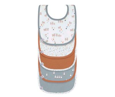 Pack 5 Bavagli Impermeabili Tiny Farmer Blue