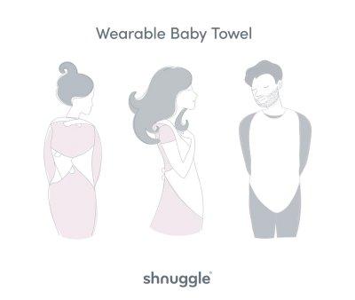 Serviette tablier - Cape de bain pour bb en bambou blanc