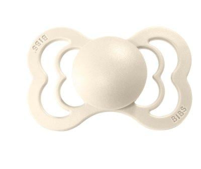 2 Chupetes BIBS Supreme Ivory/Baby Pink Ltex