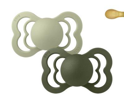 2 Chupetes BIBS Supreme Sage/Hunter Green Ltex