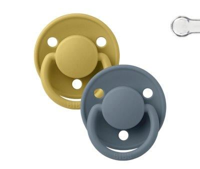 2 Chupetes BIBS De Lux Mustard/Petrol Silicona