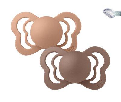 2 Chupetes BIBS Couture Peach/Woodchuck Silicona