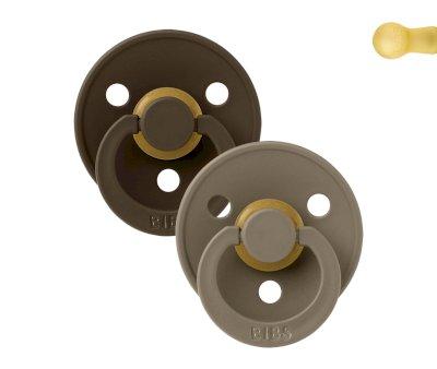 2 BIBS Pacifiers Colours Mocha/Dark Oak