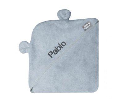 Toalha de Avental com capa de banho de bambu Cinza Personalizvel