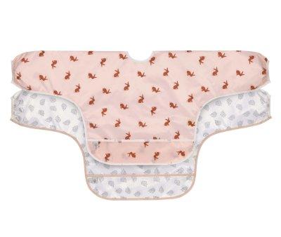 2 Little Forest Rabbit Long Sleeve Bibs
