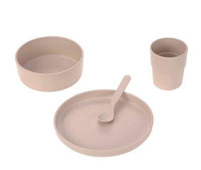 Stoviglie 4 Pezzi Eco Rosa Polvere