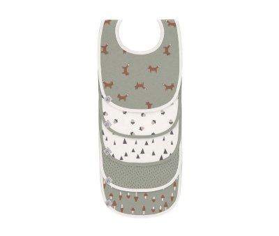 Pack of 5 Waterproof Bibs Little Forest Fox