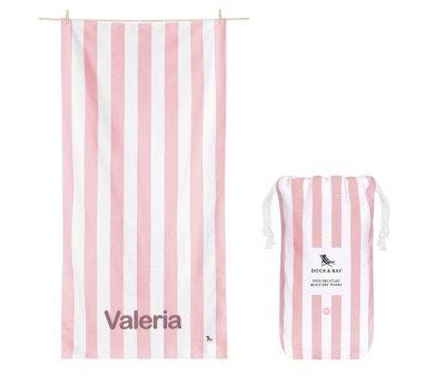 Toalha de Secagem rpida personalizvel Microfibra XL  Rosa Pastel