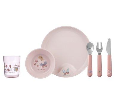 Service de table Mio 6 pices fleurs et papillons