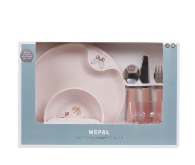 Service de table Mio 6 pices fleurs et papillons