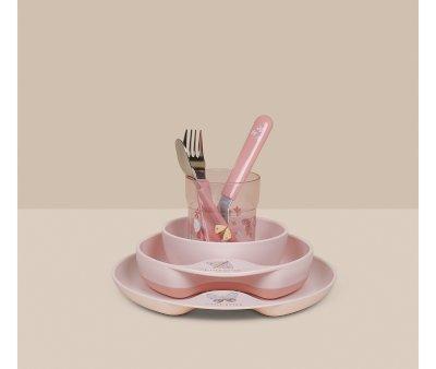 Service de table Mio 6 pices fleurs et papillons