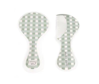 Set Comb and Brush Baby Green Frame