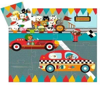 Puzzle Silhouette La voiture de course FSC