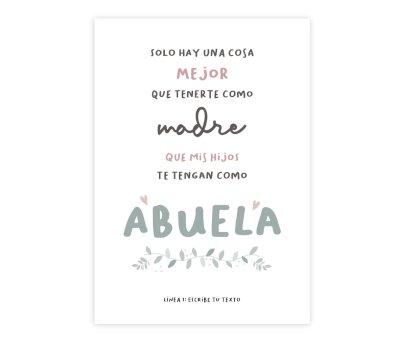 Lmina Personalizada Mejor Abuela