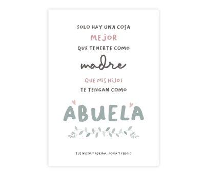 Lmina Personalizada Mejor Abuela