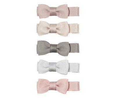 5 pinces  n?ud Martha Pastel