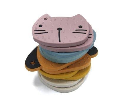Silicone Teether Pippa The Cat Blue