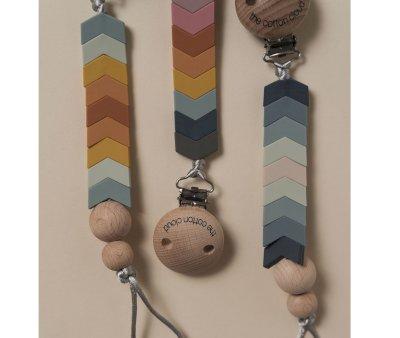 Chupetero Silicona Chevron Neutrals