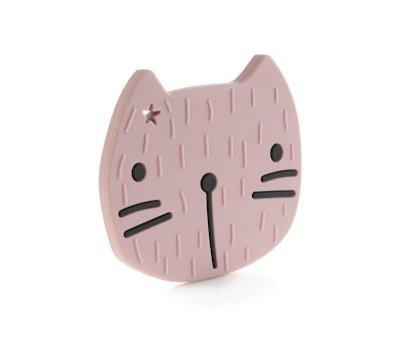Silicone Teether Pippa The Cat Mauve