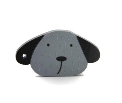 Anneau de dentition en silicone Milo le chien gris