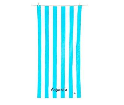 Toalha Beach Dock & Baby Microfibra Cabana Azul Pastel XL Personalizvel