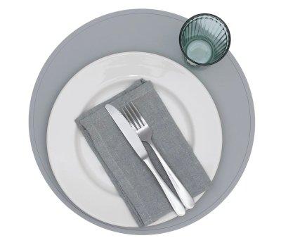 Tovaglietta Silicone Round Grey