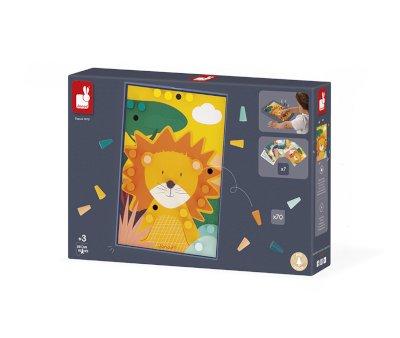 Mosaques d'animaux en bois