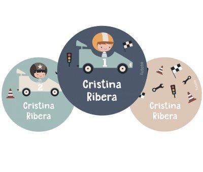 Pack 3 chapas Personalizadas Speed Racers