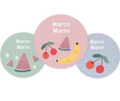 Pack 3 chapas Personalizadas Fruits