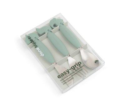 3 x Talheres Antiderrapantes verdes Deer Friends