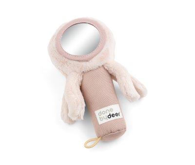 Pequeno chocalho com espelho Jelly Rosa Dusty