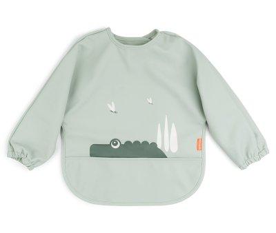 Bib with Sleeves Croco Green 6-18m Personalised