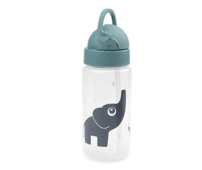 Garrafa de Plstico Azul Elphee com Palhinha
