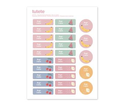 25 Etichette Termoadesive Fruits