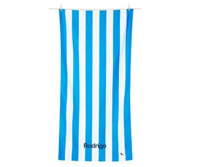 Telo Spiaggia Large Microfibra Cabana Azzurro Personalizzabile