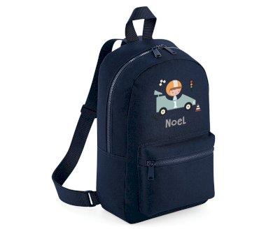 Mini Fashion Navy Custom Backpack Speed Racers