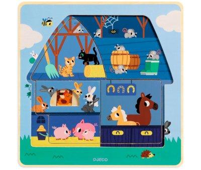 Puzzle  3 niveaux Ferme