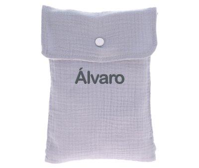 Personalised Blue Dalia Diaper Bag