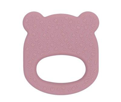 Silicone Teether Bear Dusty Rose