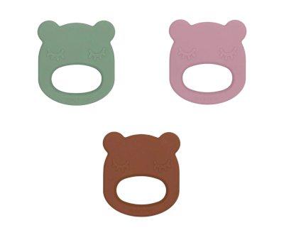 Silicone Teether Bear Dusty Rose