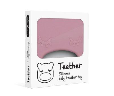 Silicone Teether Bear Dusty Rose