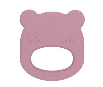 Silicone Teether Bear Dusty Rose