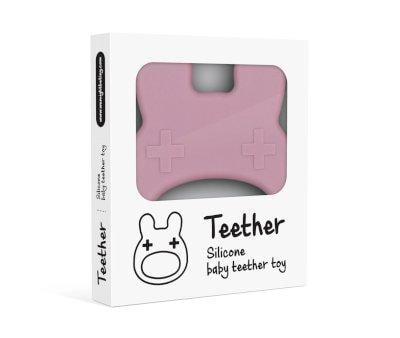 Bunny Teether Silicone Dusty Rose