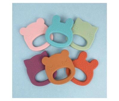 Silicone Teether Bunny Blue Dusk