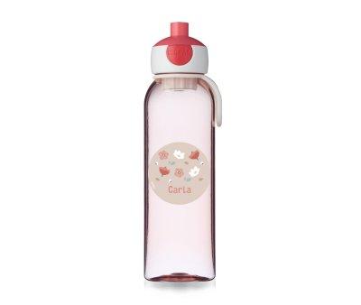 Garrafa Pop-Up Campus Personalizada Rosa 500ml Little Garden